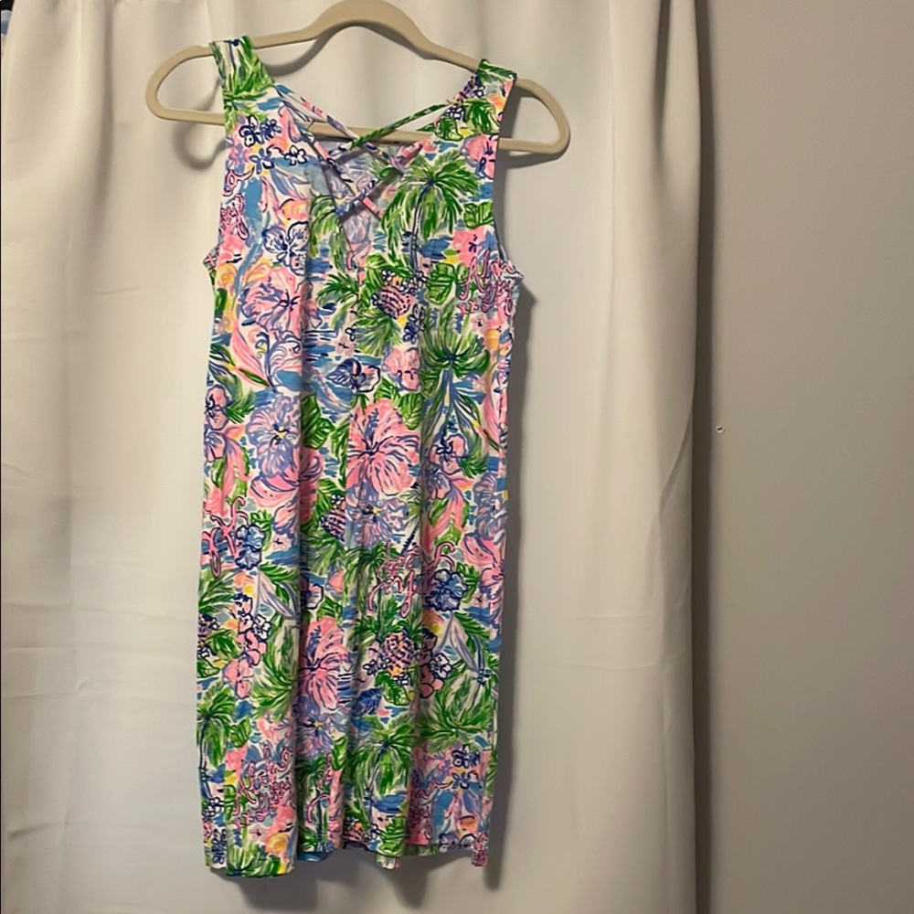 Lilly Pulitzer Pink and Blue Halter Sundress - Picture 2 of 3